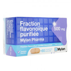 Fraction flavonoïque purifiée 500 mg Mylan 60 comprimés