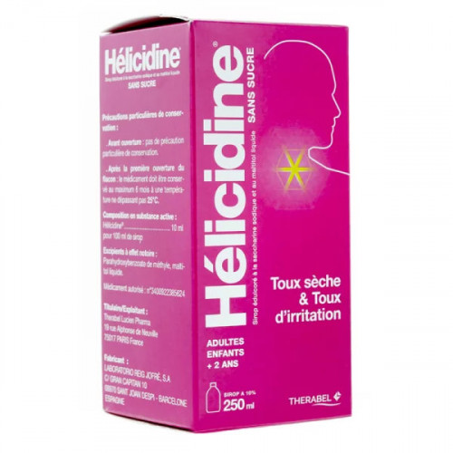 Hélicidine sans sucre sirop 250 ml