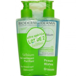 Bioderma Sébium Gel Moussant Lot de 2 x 200 ml