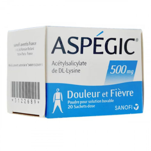 Aspégic 500 mg poudre, 20 sachets