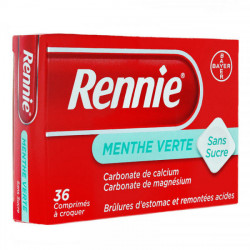 Rennie sans sucre menthe verte 36 Comprimés à croquer 