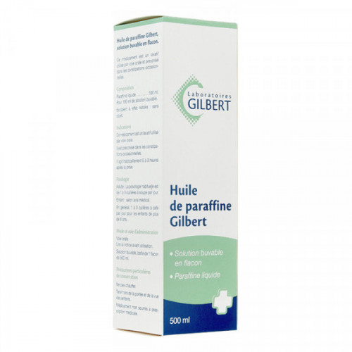 Huile de Paraffine Gilbert solution buvable 500 ml