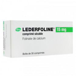 LEDERFOLINE 15 mg, comprimé sécable, boîte de 30