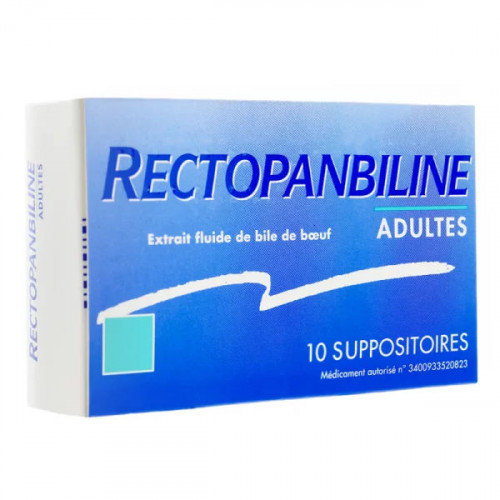 Rectopanbiline adultes 10 suppositoires