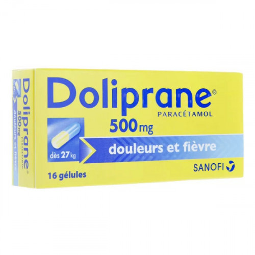 Doliprane 500 mg, 16 gélules