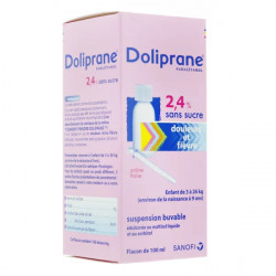 Doliprane 2,4% sirop sans sucre 100 ml