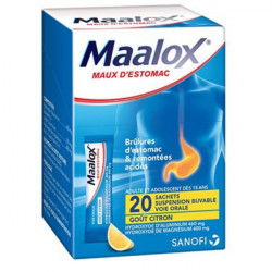 Maalox citron suspension buvable 20 sachets