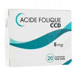 Acide folique CCD 5 mg 20 comprimés