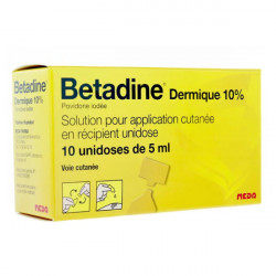 Betadine Dermique 10% solution 10 unidoses