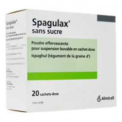 Spagulax sans sucre poudre effervescente 20 sachets