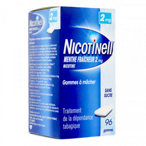 Nicotinell 2mg menthe fraîcheur 96 gommes