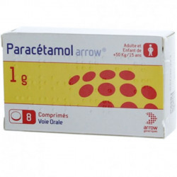 PARACETAMOL ARROW 1 g, 8 comprimés effervescents sécables