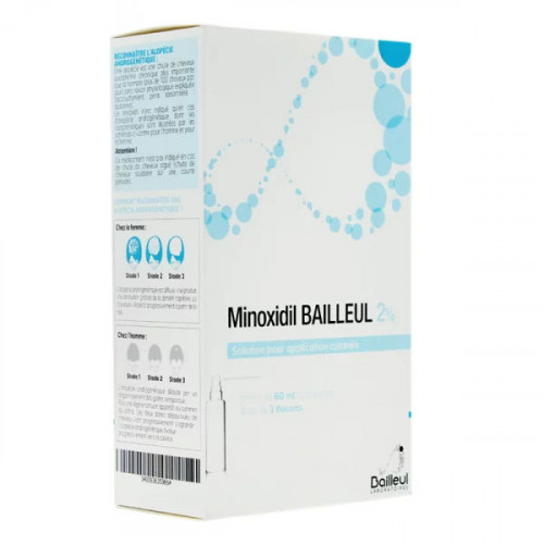 Minoxidil 2% solution 3 x 60 ml