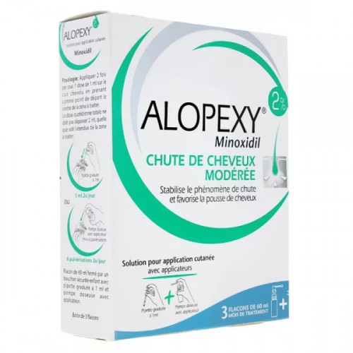 Alopexy minoxidil 2% solution 3 x 60 ml