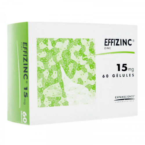 Effizinc 15 mg 60 gélules