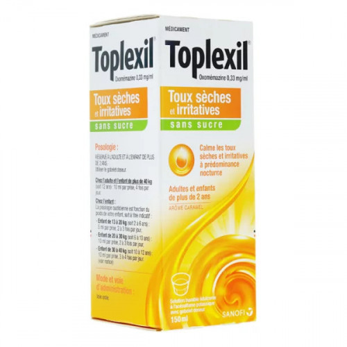 Toplexil sans sucre sirop 150 ml