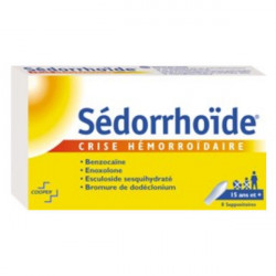 Sédorrhoïde Crise hémorroïdaire 8 suppositoires