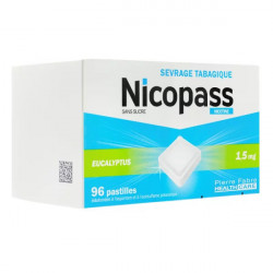 Nicopass 1,5mg eucalyptus 96 pastilles