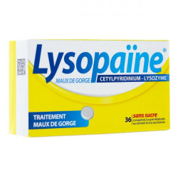 Lysopaïne menthe sans sucre 36 comprimés à sucer