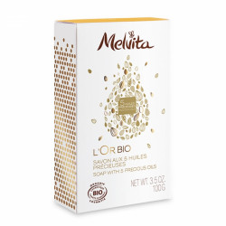 MELVITA L'OR BIO SAVON AUX 5 HUILES PRÉCIEUSES 100 G