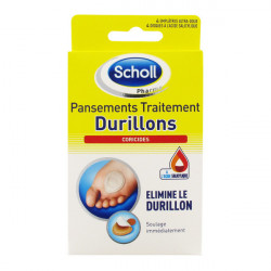 Scholl Pansements Coricides pour Durillons boîte de 4