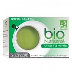 Bio Nutrisanté Thé Vert à la Menthe  20 Ssachets