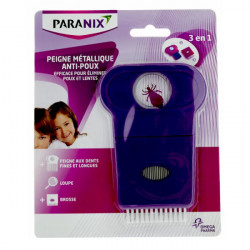 Paranix peigne anti-poux métallique 3 en 1