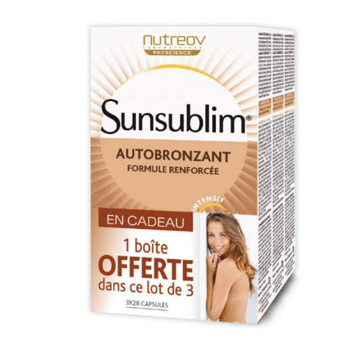 NUTREOV SUNSUBLIM AUTOBRONZANT LOT DE 3 X 28 CAPSULES