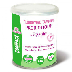 Saforelle Florgynal Tampon Probiotique Applicateur Compact 9 Super