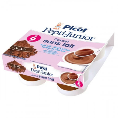 Picot Pepti-Junior dessert sans lait crème cacao 4 pots