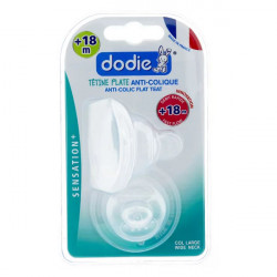 Dodie Sensation+ 2 Tétines Plate Anti-Colique Col Large +18 Mois Débit Rapide