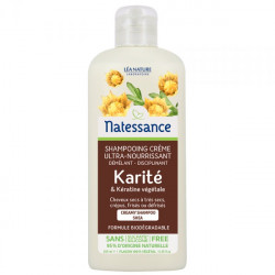 NATESSANCE SHAMPOING CRÈME KARITÉ ET KÉRATINE VÉGÉTALE 250 ML