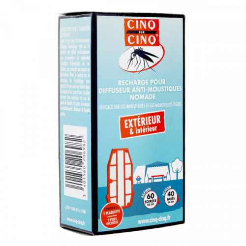 Cinq sur Cinq Recharges pour diffuseur nomade 1 plaquette + 2 piles