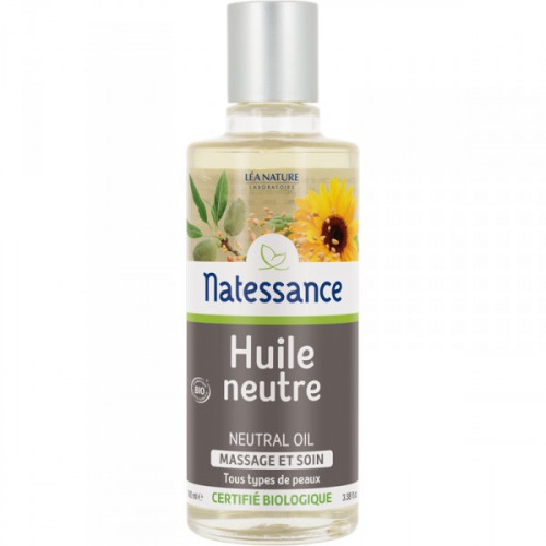 Natessance Huile Neutre Massage et Soin Bio 100 ml