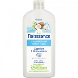 NATESSANCE SHAMPOOING EXTRA DOUX COCO BIO ET KÉRATINE VÉGÉTALE 500 ML