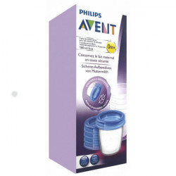 Avent Pots de Conservation pour Lait Maternel Réutilisables 180 ml 0 Mois et + 5 Pots