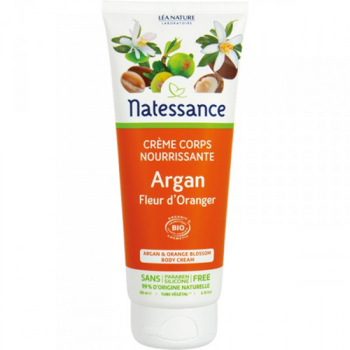 NATESSANCE CRÈME CORPS NOURRISSANTE ARGAN FLEUR D'ORANGER 200 ML