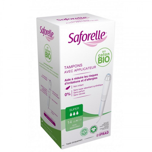 SAFORELLE COTON PROTECT 14 TAMPONS AVEC APPLICATEUR SUPER