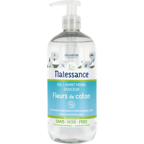 Natessance Gel Lavant Mains Douceur Fleurs de Coton Bio 500 ml