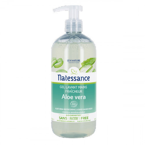 Natessance Gel Lavant Mains Fraîcheur Aloe Vera Bio 500 ml