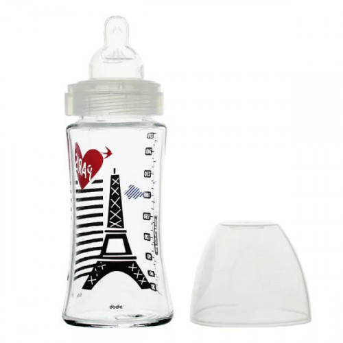 Dodie Biberon Verre Sensation+Débit 2 0-6 Mois - Modèle : Paris 270 ml 