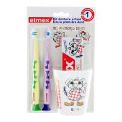 ELMEX KIT DENTAIRE ENFANT - COULEUR : BLEU & JAUNE