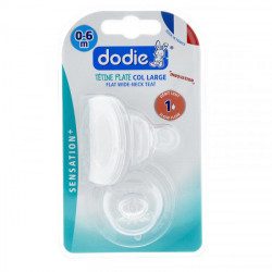 Dodie Sensation+ col large 1er âge 2 tétines