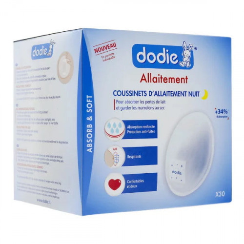 Dodie coussinets d'allaitement nuit x 30 Coussinets