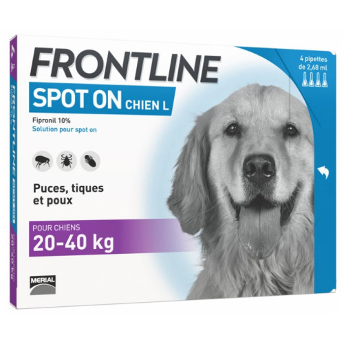 Frontline Spot-On Chien L (20-40 kg) 6 Pipettes