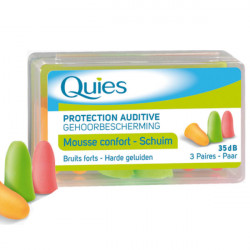 QUIES 6 Paires de Protection Auditive en Mousse