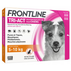 Frontline Tri Act spot on Petit chien 5 - 10 kg 6 pipettes