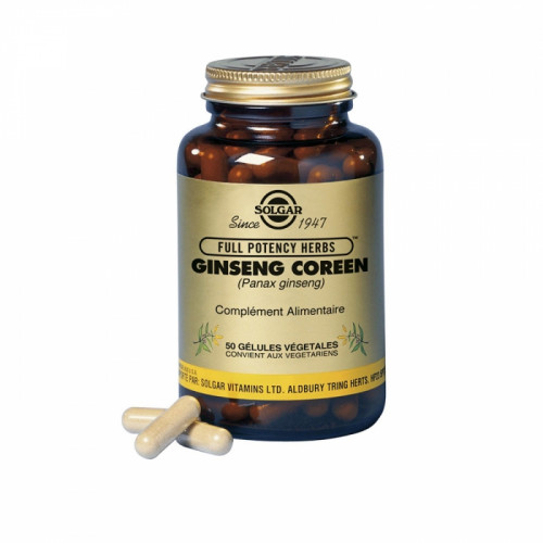 SOLGAR GINSENG CORÉEN 50 GÉLULES VÉGÉTALES