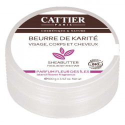 Cattier Beurre de Karité Fleurs des îles, 100g