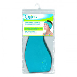 QUIES Bandeau cache-oreilles en néoprène grande taille, bleu